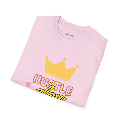 Hustle, Glow, Repeat – Motivational T-shirt for Go-Getters