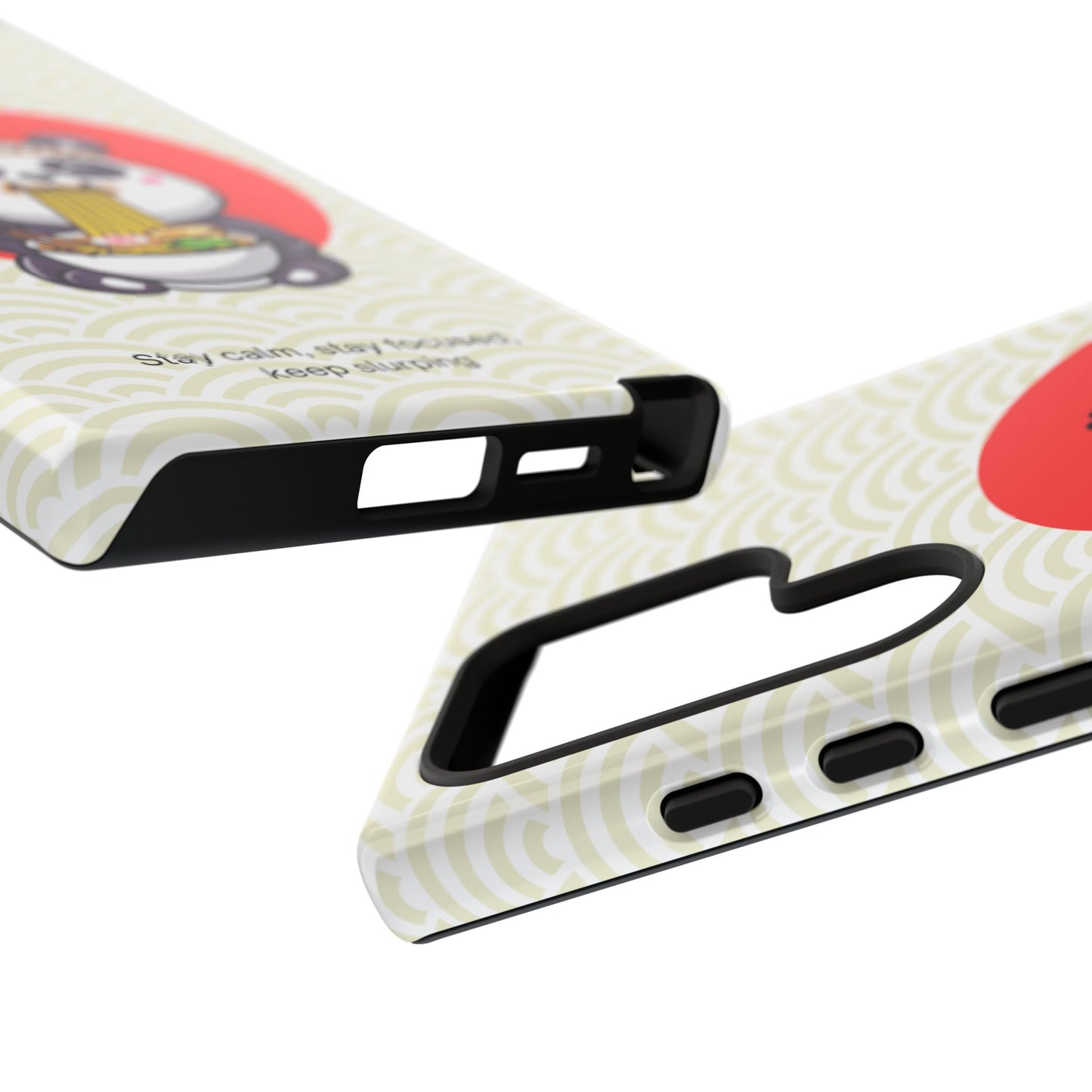 Phone Case - Cute Panda Slurping Noodles Design