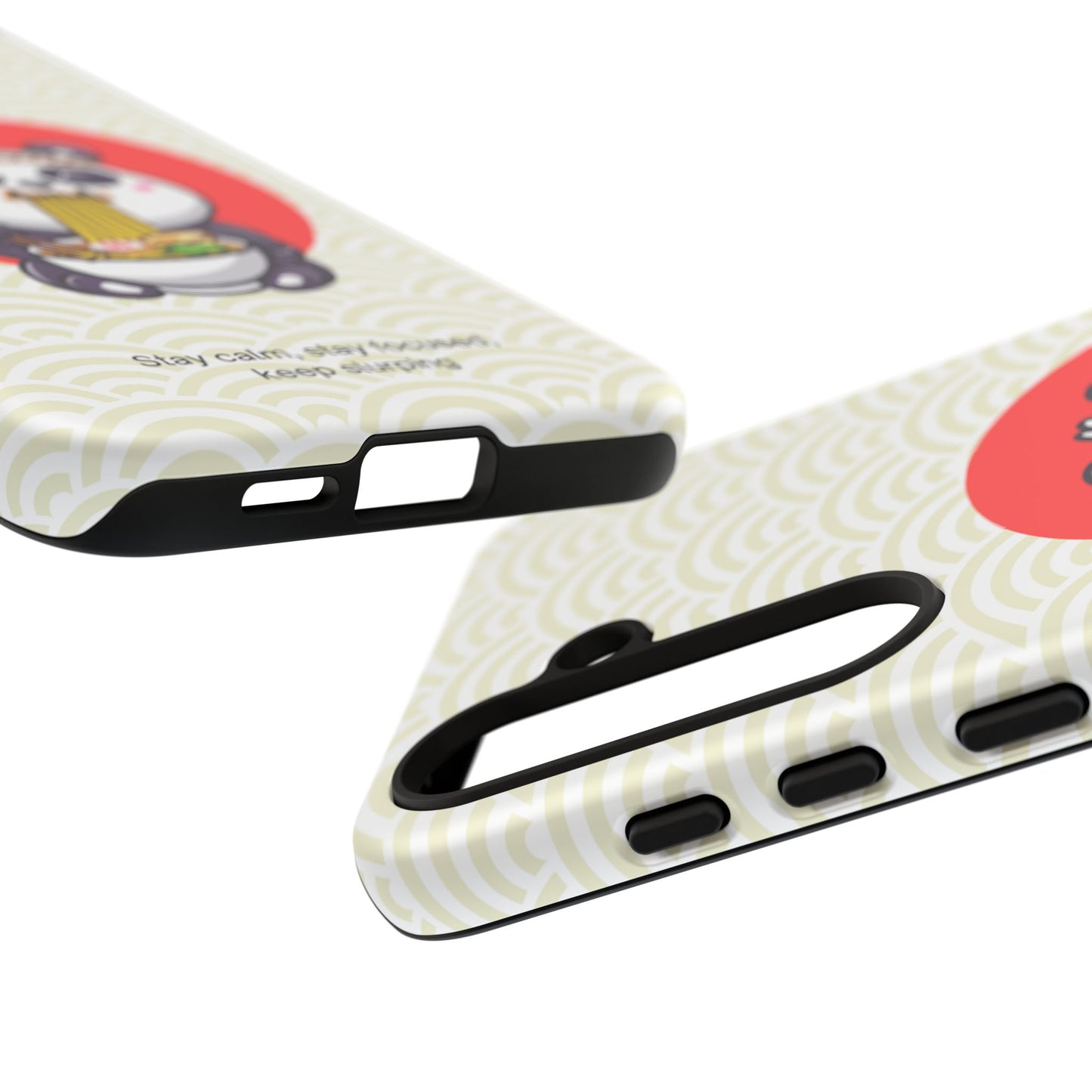 Phone Case - Cute Panda Slurping Noodles Design