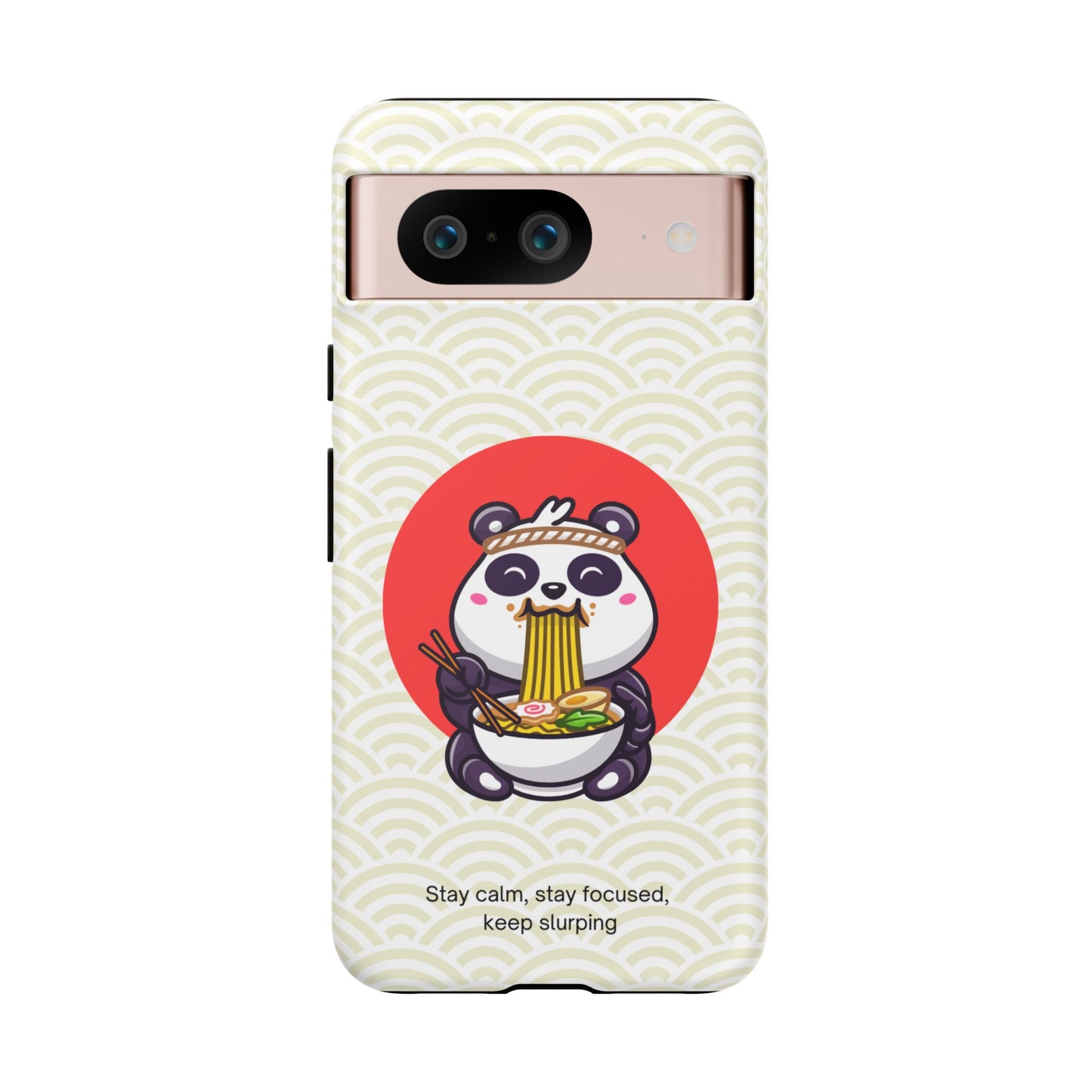 Phone Case - Cute Panda Slurping Noodles Design