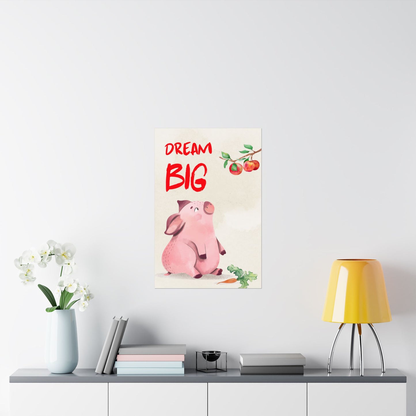 Cute Pig Art Matte Vertical Posters – Dream Big