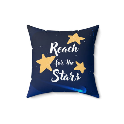 Cosmic Dreams Square Pillow - "Reach for the Stars"