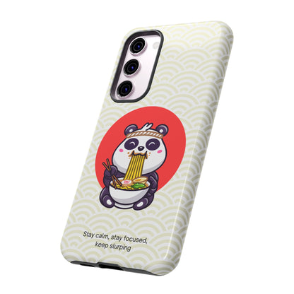 Phone Case - Cute Panda Slurping Noodles Design