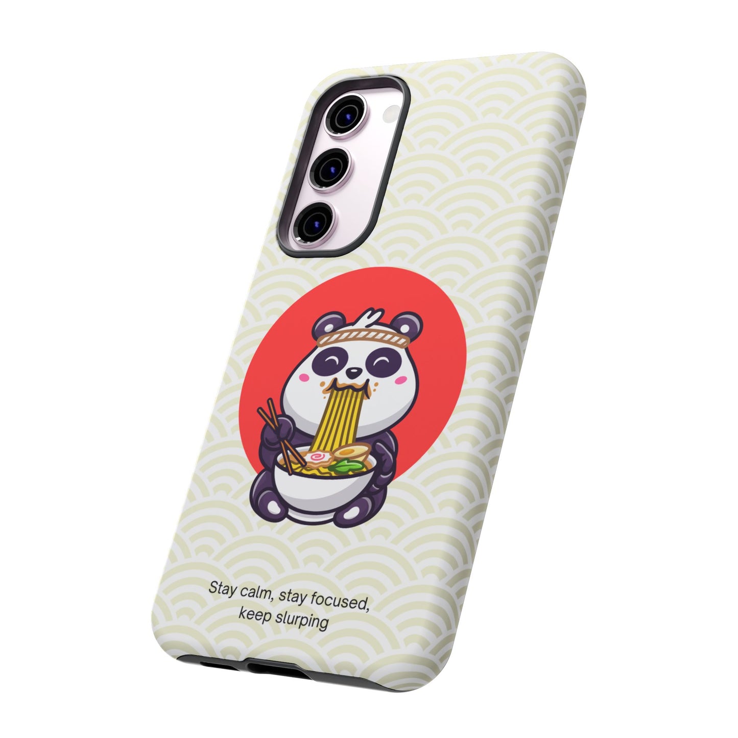 Phone Case - Cute Panda Slurping Noodles Design