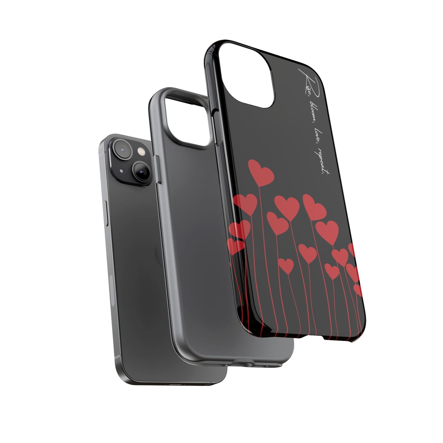 Minimalist Black Heart Phone Case – Perfect for Valentine’s Day & Sweet Self-Love Moments