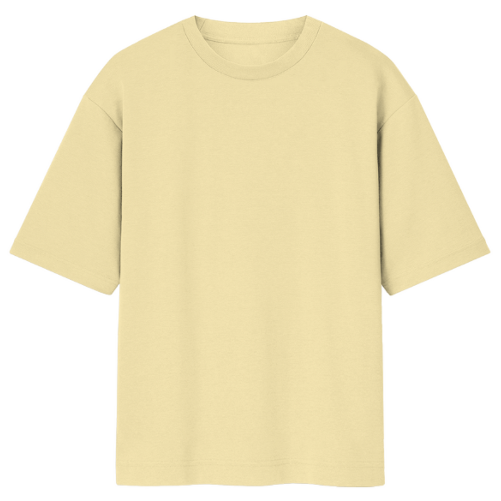 Unisex Oversize Solid Beige Tshirt