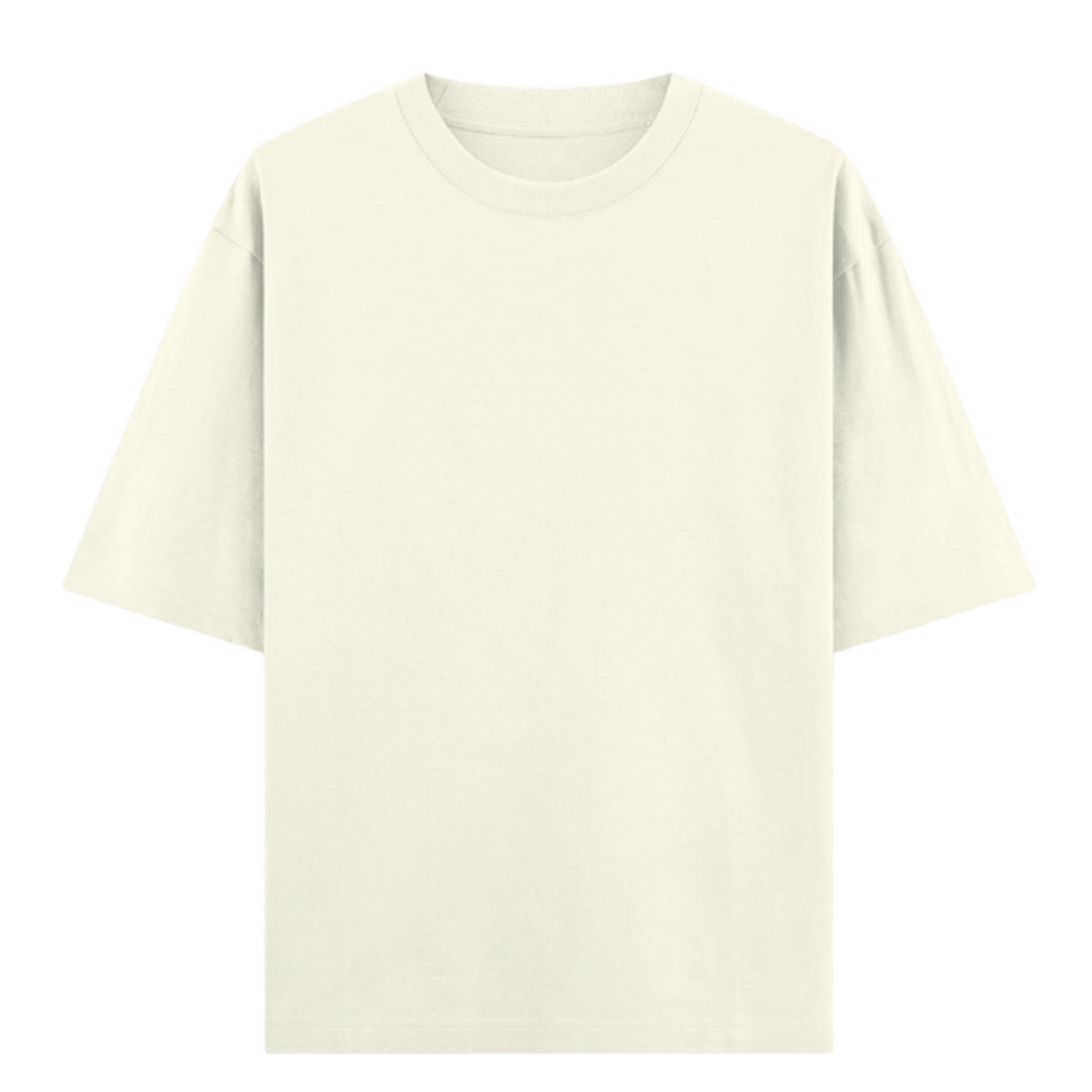 Unisex Oversize Solid Off-White Tshirt