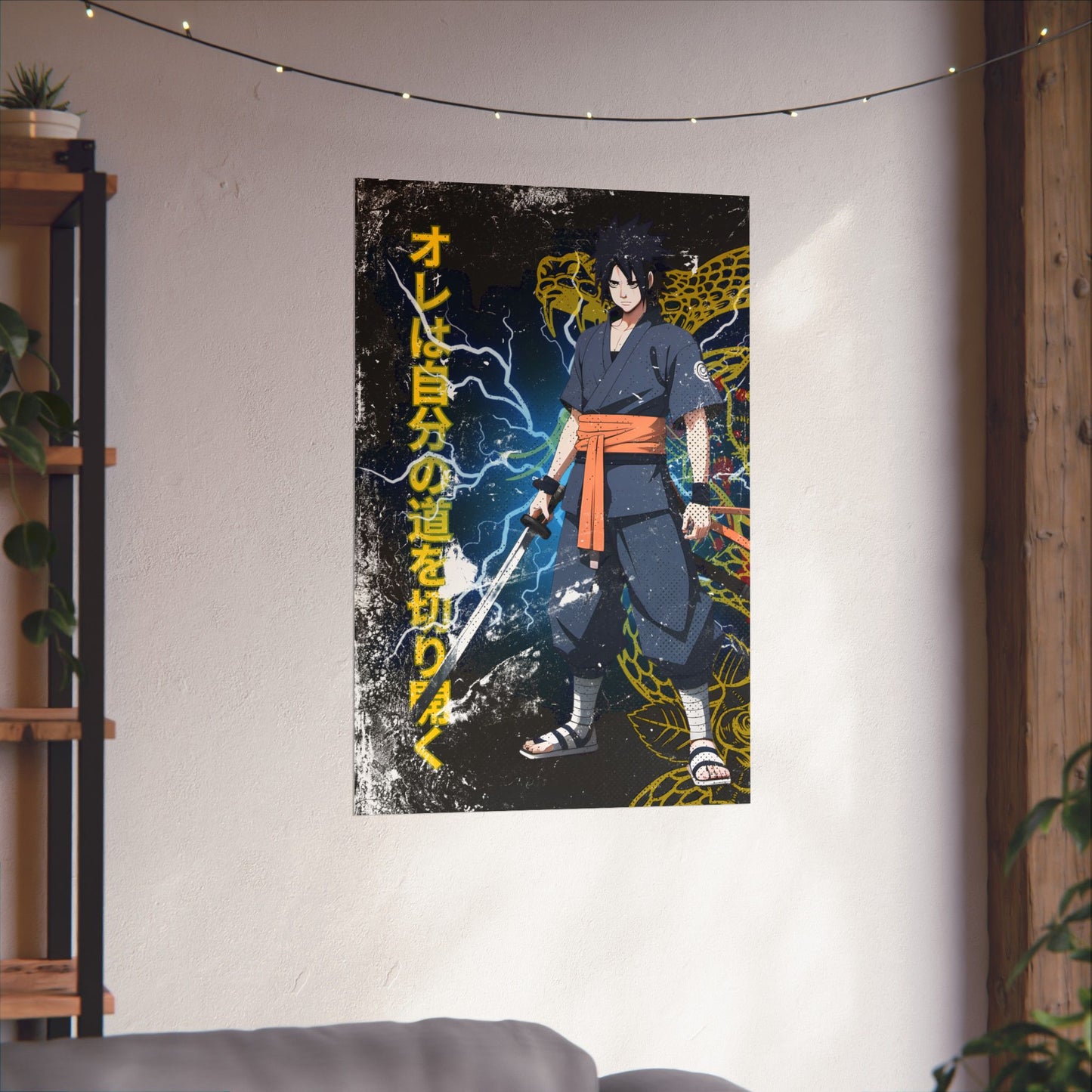 Premium Anime Poster – Sasuke-Inspired Wall Art