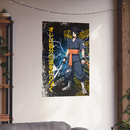 Premium Anime Poster – Sasuke-Inspired Wall Art