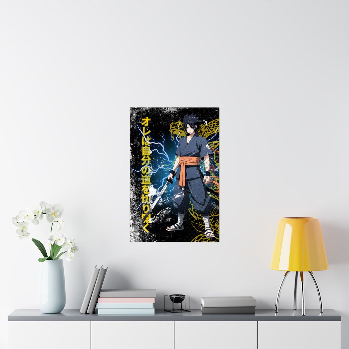 Premium Anime Poster – Sasuke-Inspired Wall Art