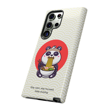 Phone Case - Cute Panda Slurping Noodles Design