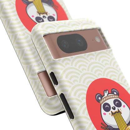 Phone Case - Cute Panda Slurping Noodles Design