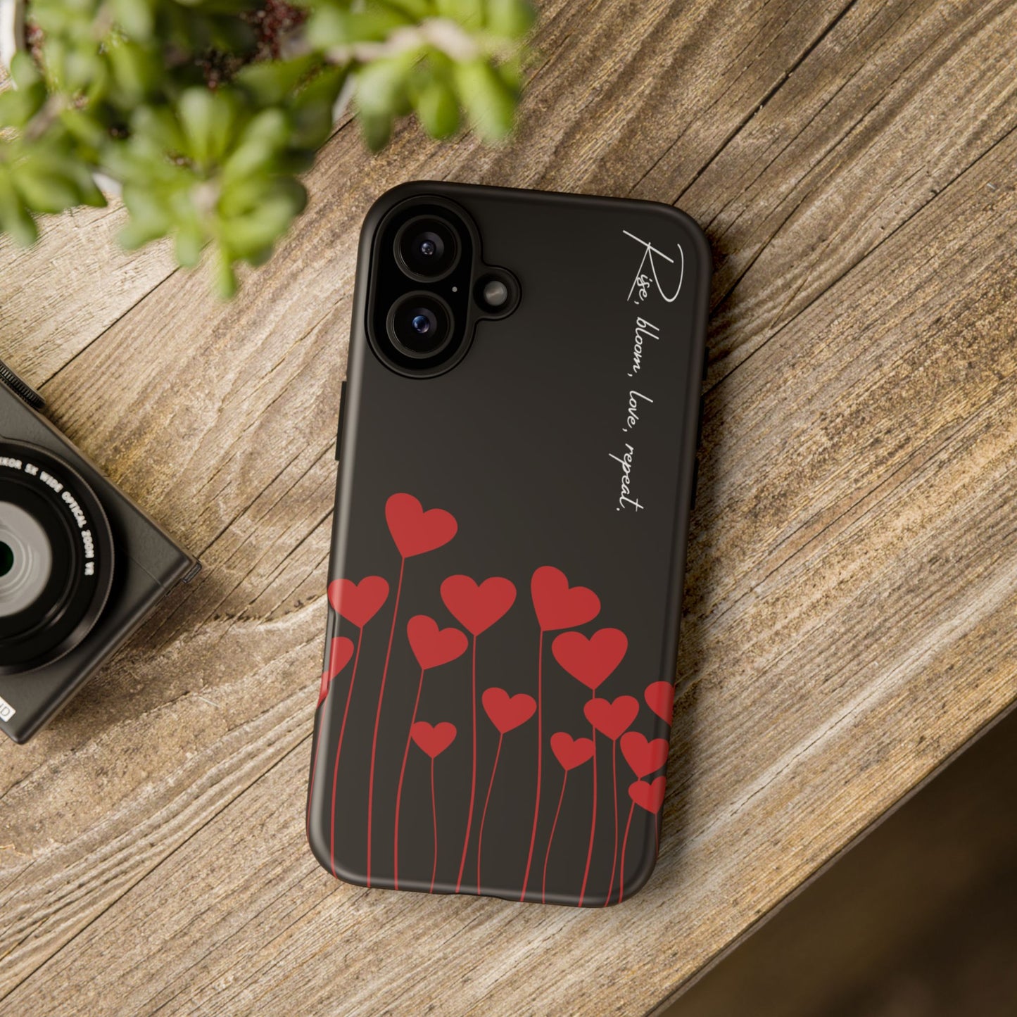 Minimalist Black Heart Phone Case – Perfect for Valentine’s Day & Sweet Self-Love Moments