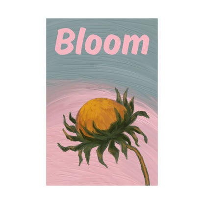 Bloom - Abstract Sunflower Art Print Poster