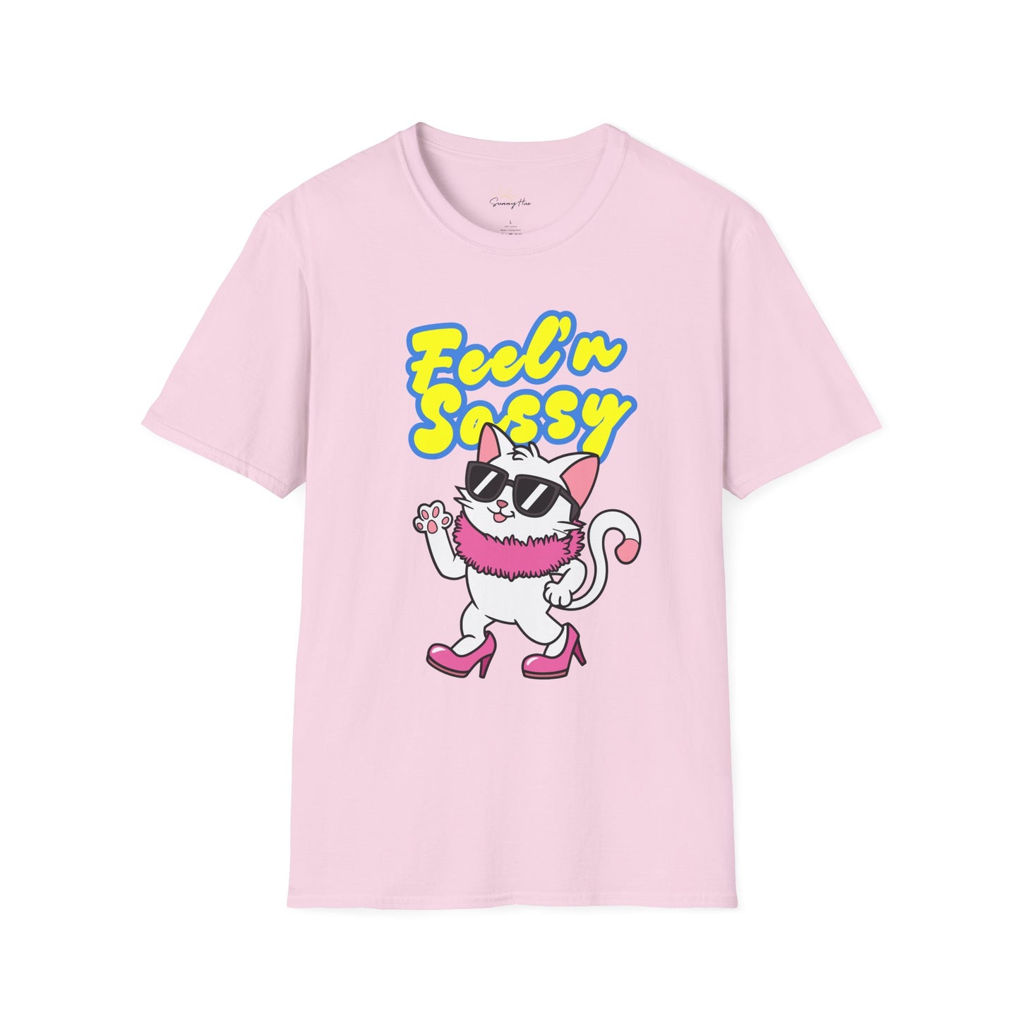 Feelin' Sassy Cat T-Shirt – Quirky Design for Cat Lovers