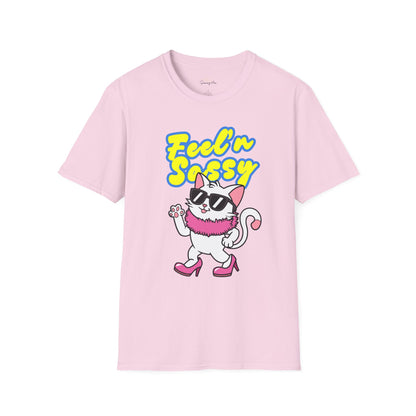 Feelin' Sassy Cat T-Shirt – Quirky Design for Cat Lovers