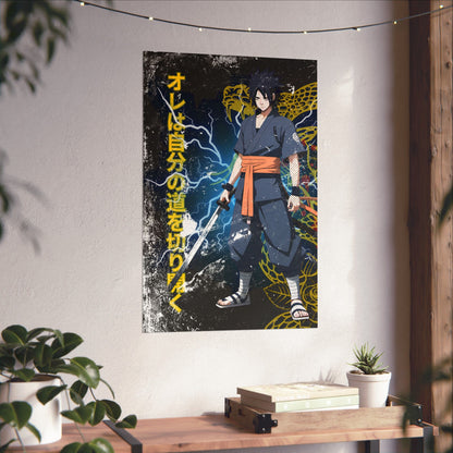 Premium Anime Poster – Sasuke-Inspired Wall Art