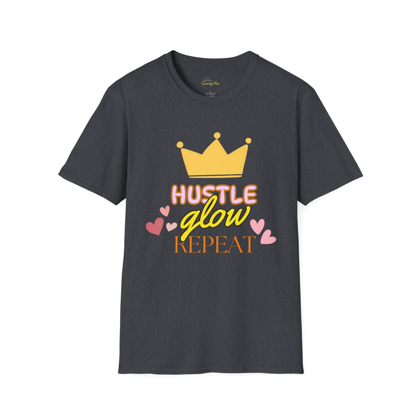 Hustle, Glow, Repeat – Motivational T-shirt for Go-Getters