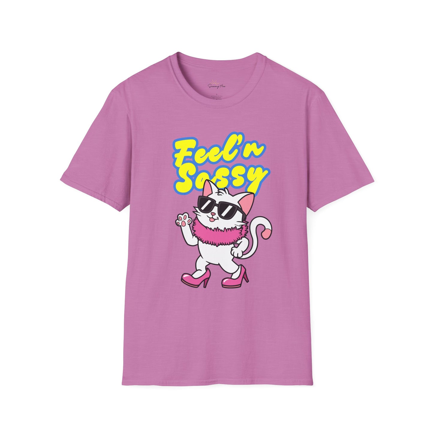 Feelin' Sassy Cat T-Shirt – Quirky Design for Cat Lovers