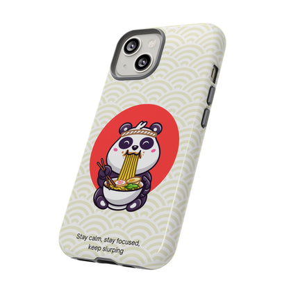 Phone Case - Cute Panda Slurping Noodles Design