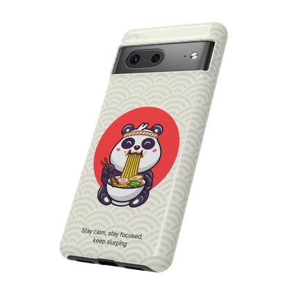 Phone Case - Cute Panda Slurping Noodles Design