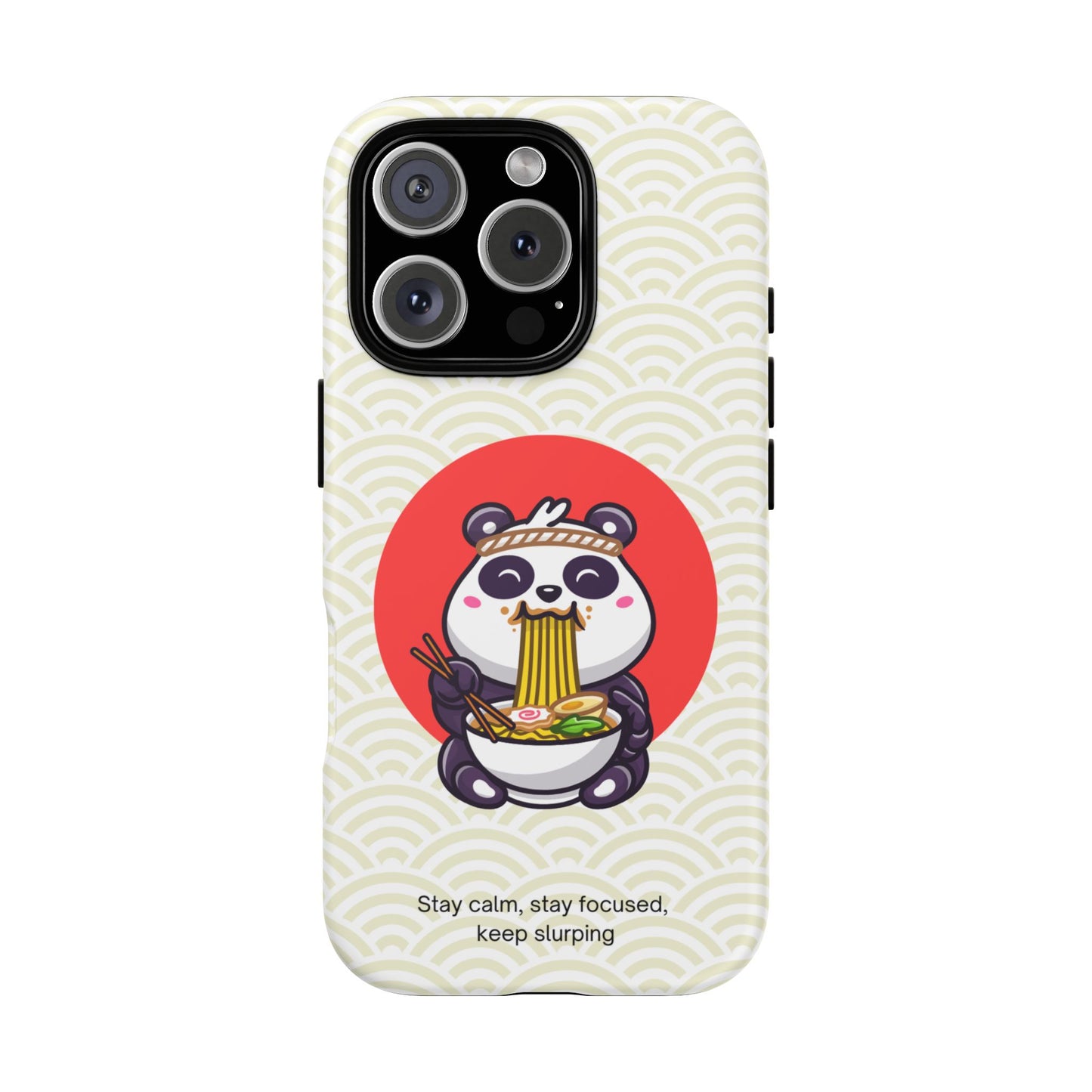 Phone Case - Cute Panda Slurping Noodles Design