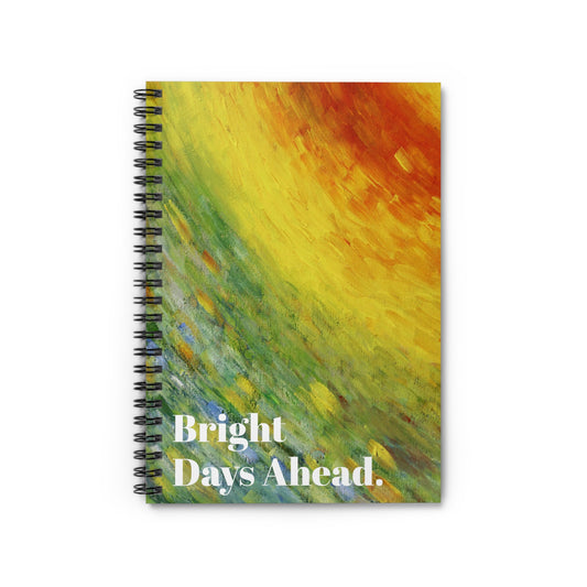 Abstract Painting Design – Bright Day Ahead Spiral Notebook (Ruled Line)