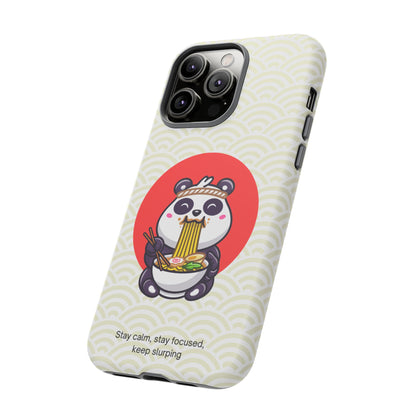 Phone Case - Cute Panda Slurping Noodles Design