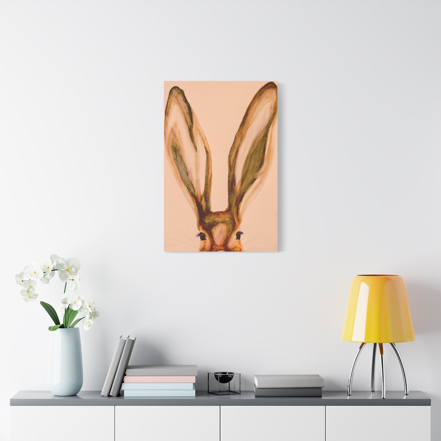 Artistic Rabbit Art on Matte Canvas