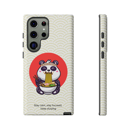 Phone Case - Cute Panda Slurping Noodles Design