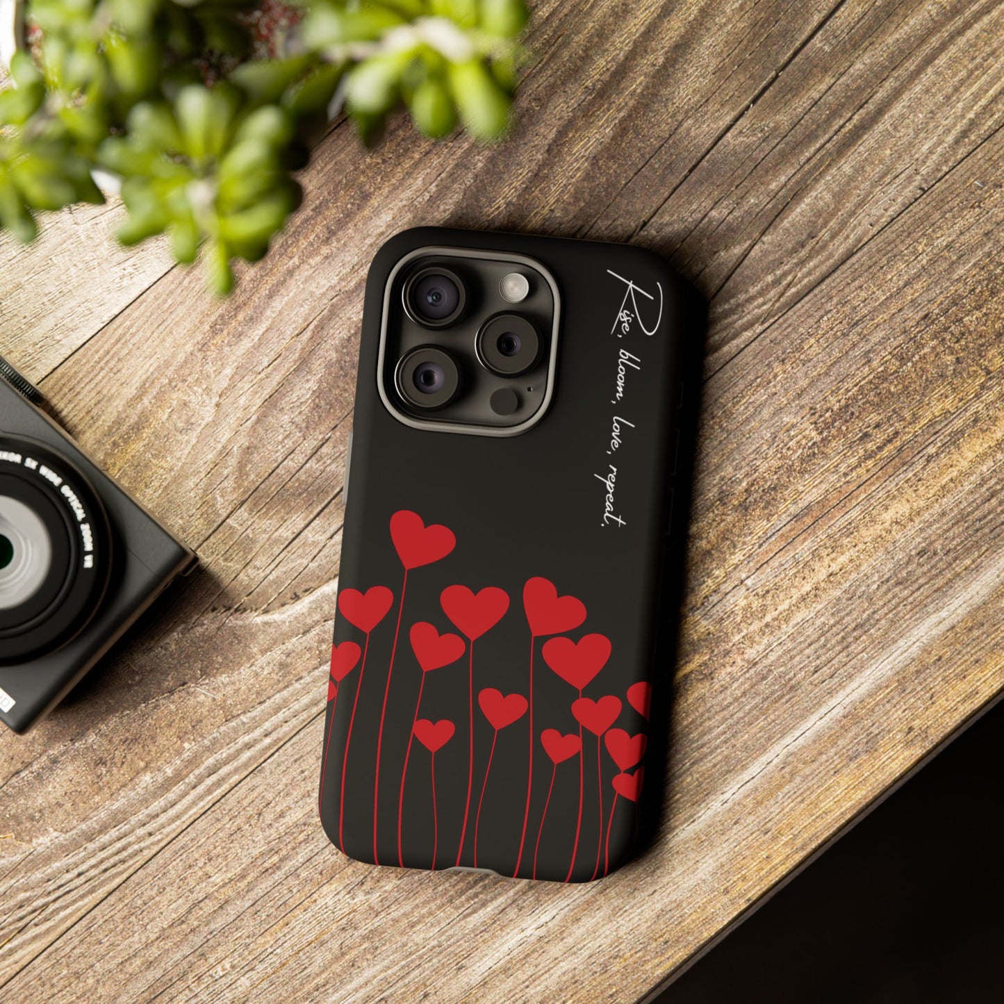 Minimalist Black Heart Phone Case – Perfect for Valentine’s Day & Sweet Self-Love Moments