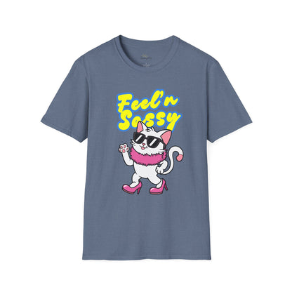 Feelin' Sassy Cat T-Shirt – Quirky Design for Cat Lovers