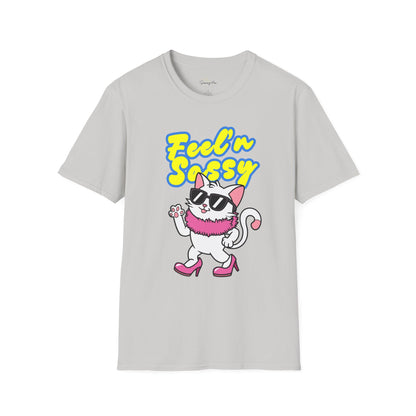 Feelin' Sassy Cat T-Shirt – Quirky Design for Cat Lovers