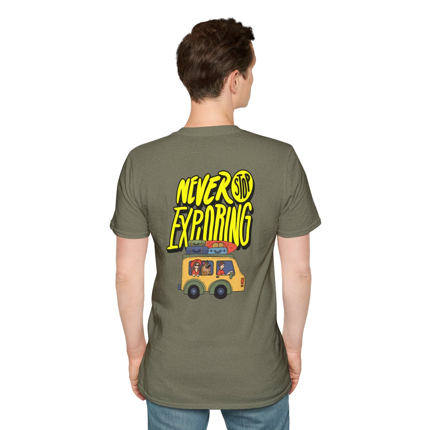 Never Stop Exploring T-Shirt – Adventure Awaits