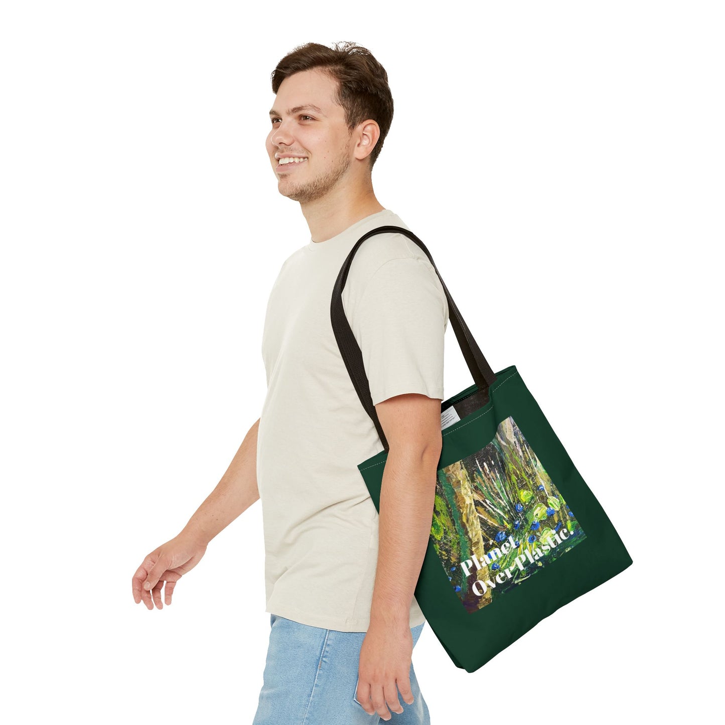 Planet Over Plastic Tote Bag – Eco-Friendly & Stylish