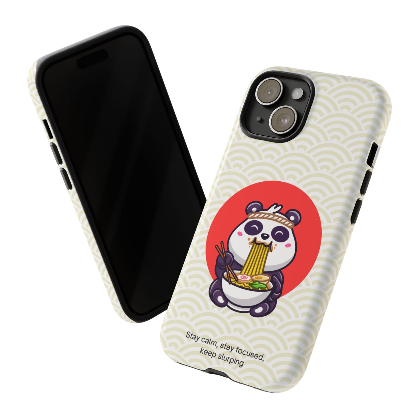 Phone Case - Cute Panda Slurping Noodles Design