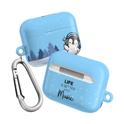 Happy Penguin AirPods Case - Life is Better with Music