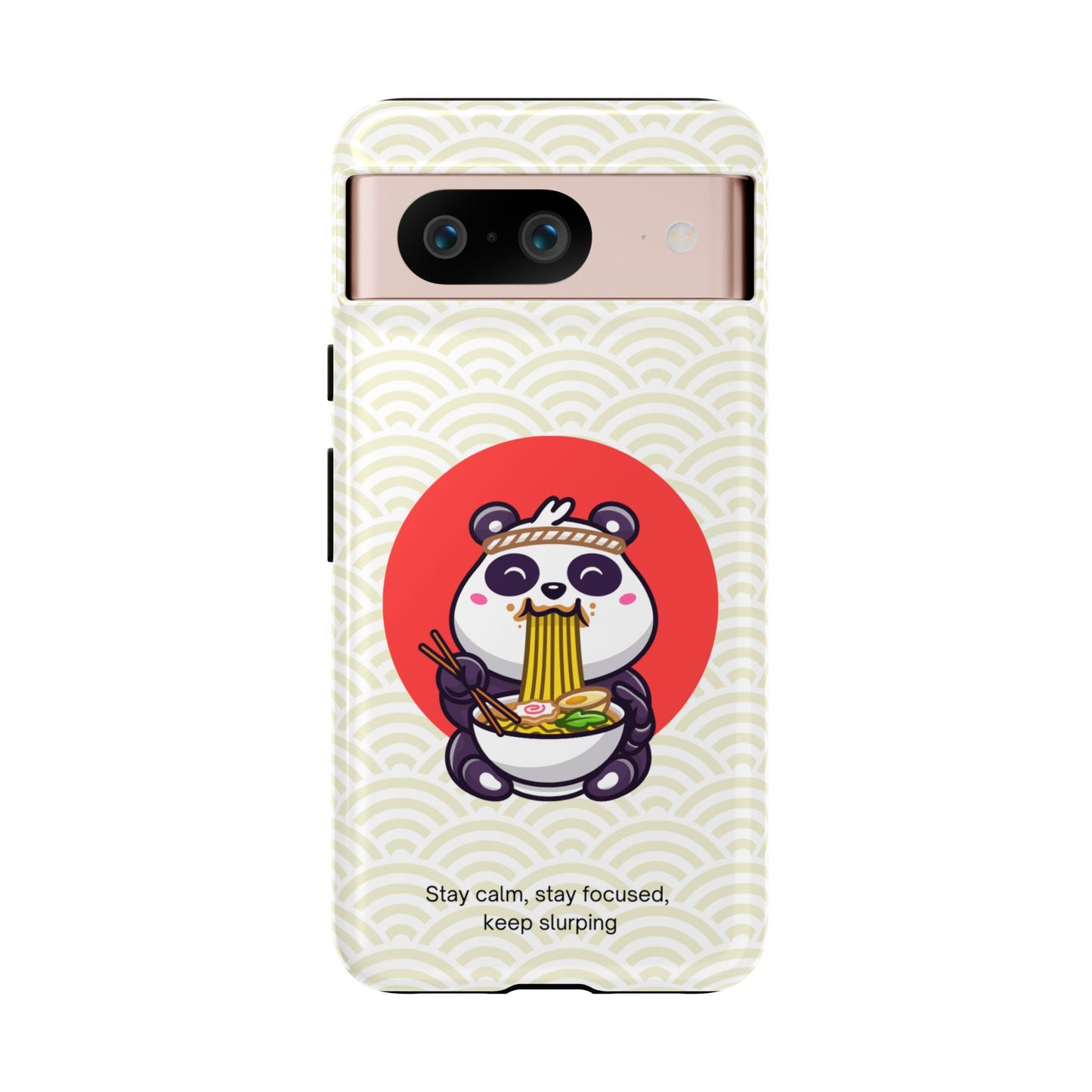 Phone Case - Cute Panda Slurping Noodles Design