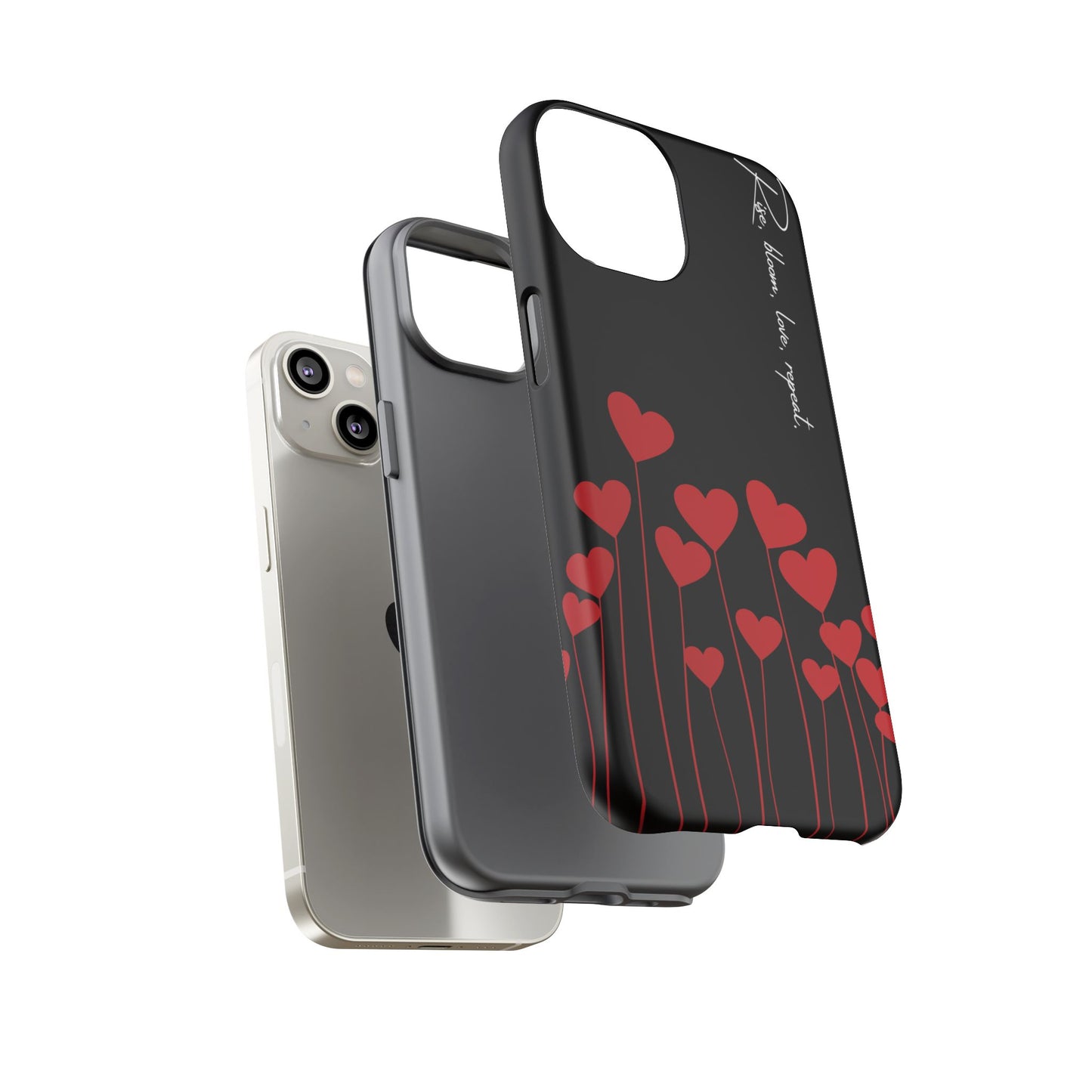 Minimalist Black Heart Phone Case – Perfect for Valentine’s Day & Sweet Self-Love Moments