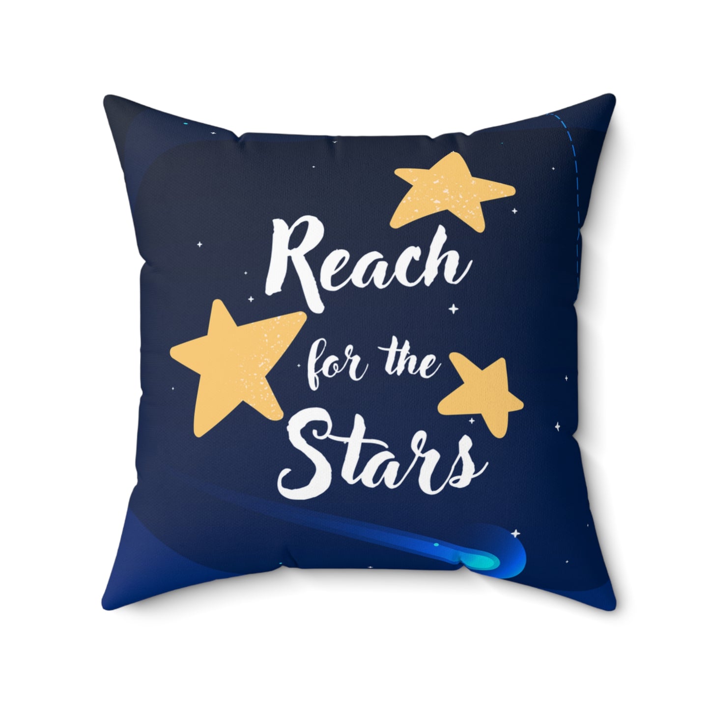 Cosmic Dreams Square Pillow - "Reach for the Stars"