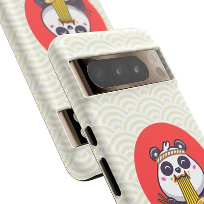 Phone Case - Cute Panda Slurping Noodles Design