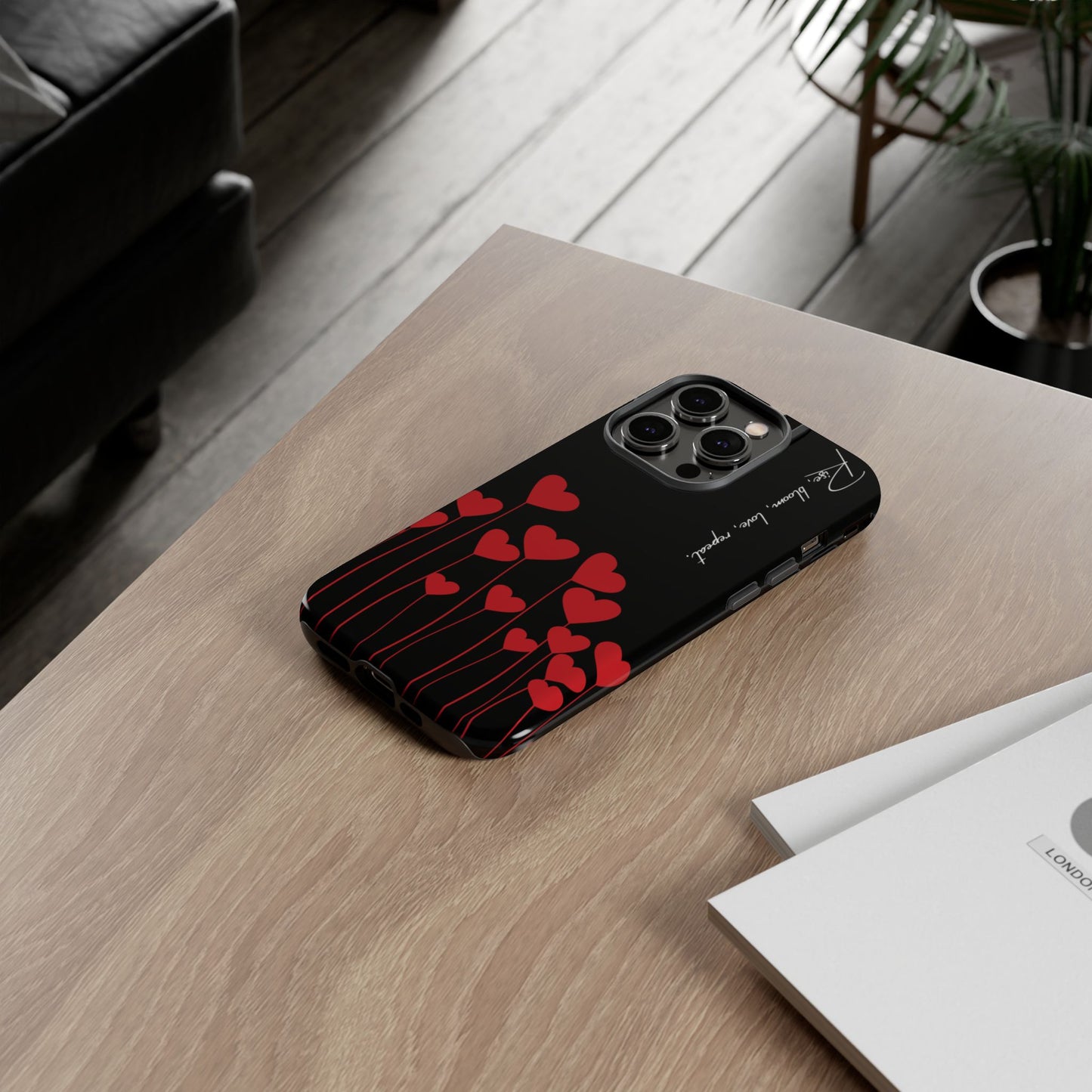 Minimalist Black Heart Phone Case – Perfect for Valentine’s Day & Sweet Self-Love Moments