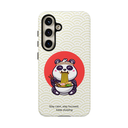 Phone Case - Cute Panda Slurping Noodles Design