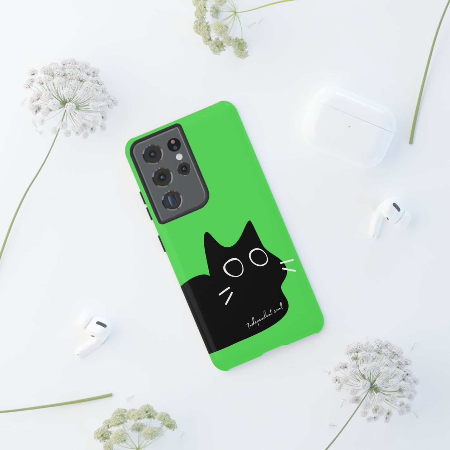 Cute Cat Minimalist Silhouette Phone Case