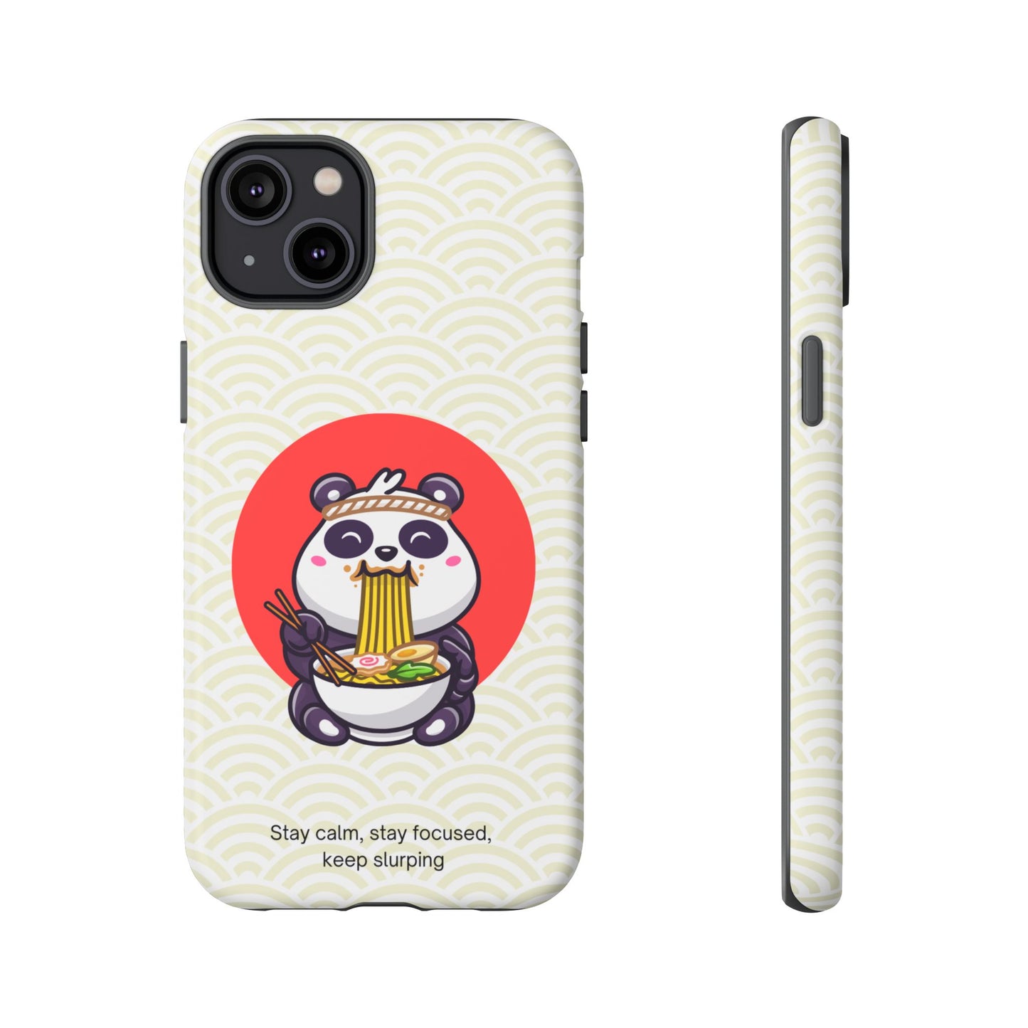 Phone Case - Cute Panda Slurping Noodles Design