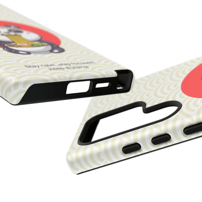 Phone Case - Cute Panda Slurping Noodles Design