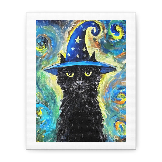 Magical Feline Fantasy Canvas Art for Cat Lovers