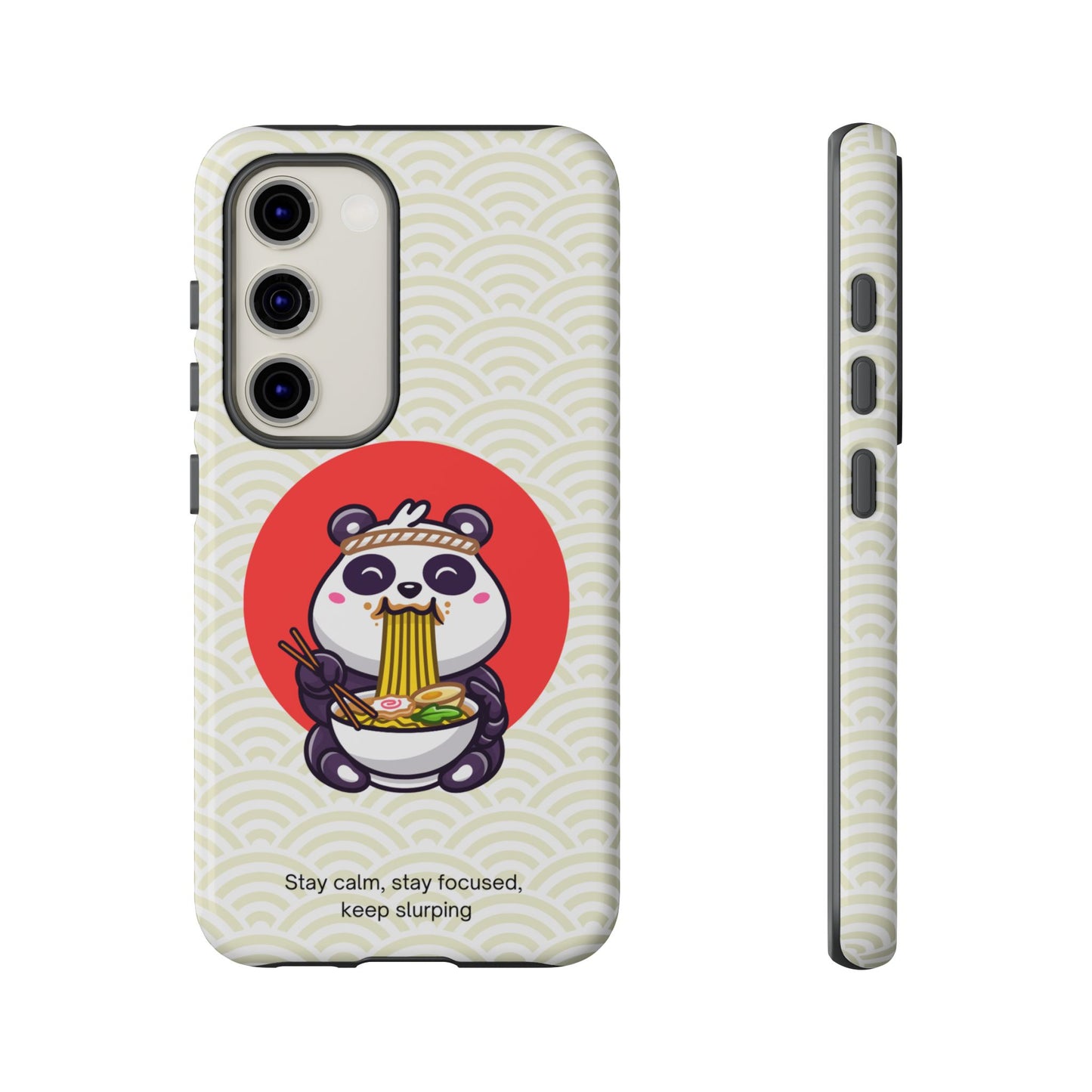 Phone Case - Cute Panda Slurping Noodles Design