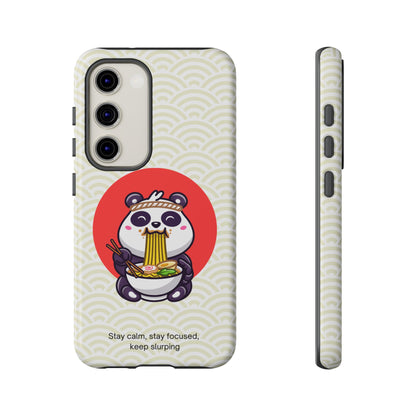 Phone Case - Cute Panda Slurping Noodles Design