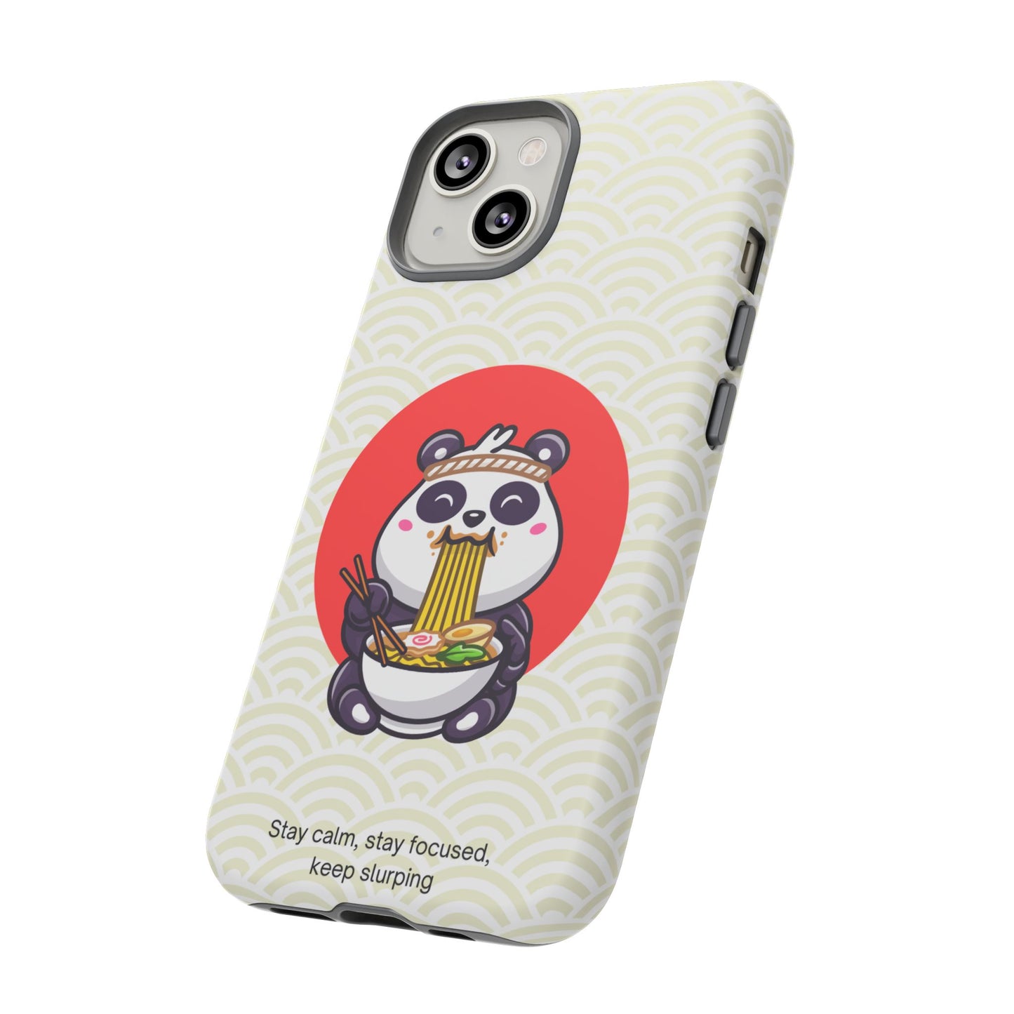 Phone Case - Cute Panda Slurping Noodles Design